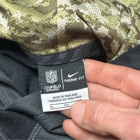 Nike therma fit salute troop Indianapolis Colts NFL hoodie gray camo fits men S - Picture 6 of 6